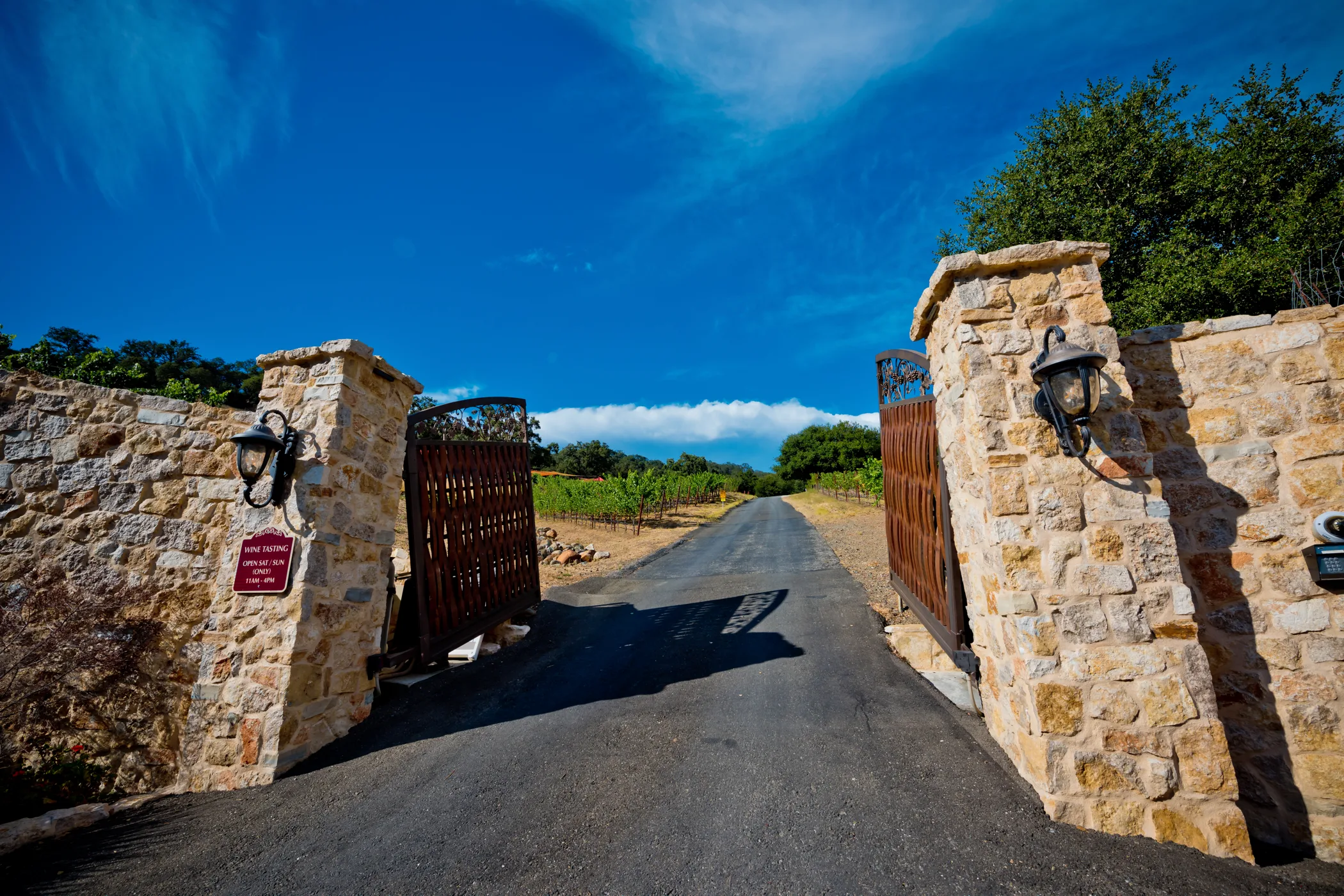 Gate entrance to Alamitos Vineyards