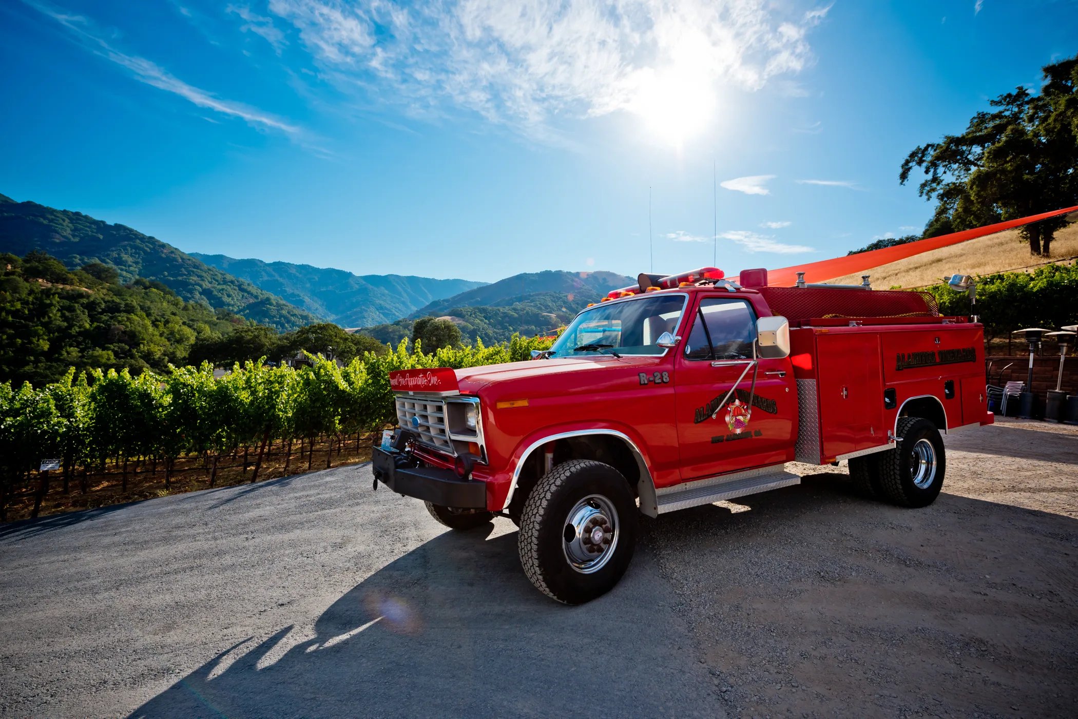 Red Alamitos Vineyards truck
