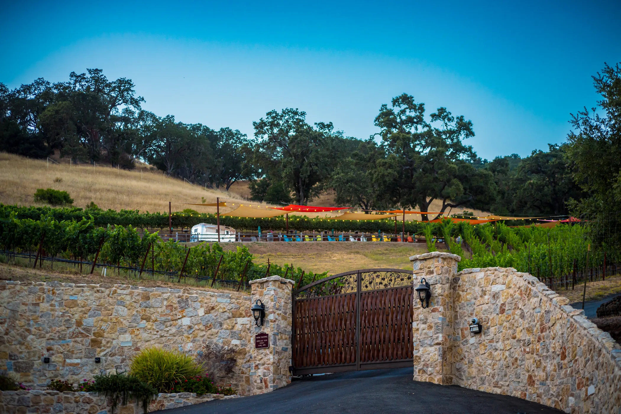 Gate leading up to Alamitos Vineyards and tasting room